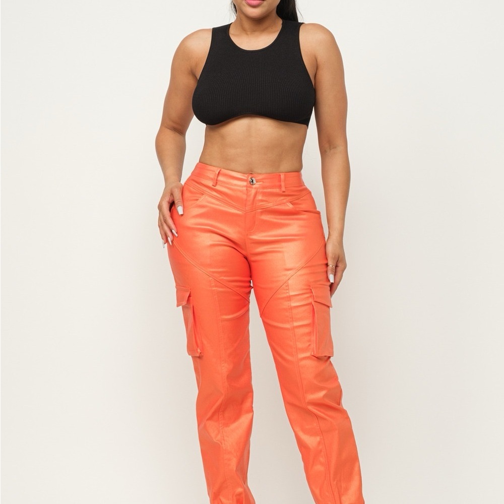 Hera Collection Vibrant Orange Cargo Pants